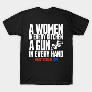 A-Woman-In-Every-Kitchen-A-Gun-In-Every-Hand T-Shirt